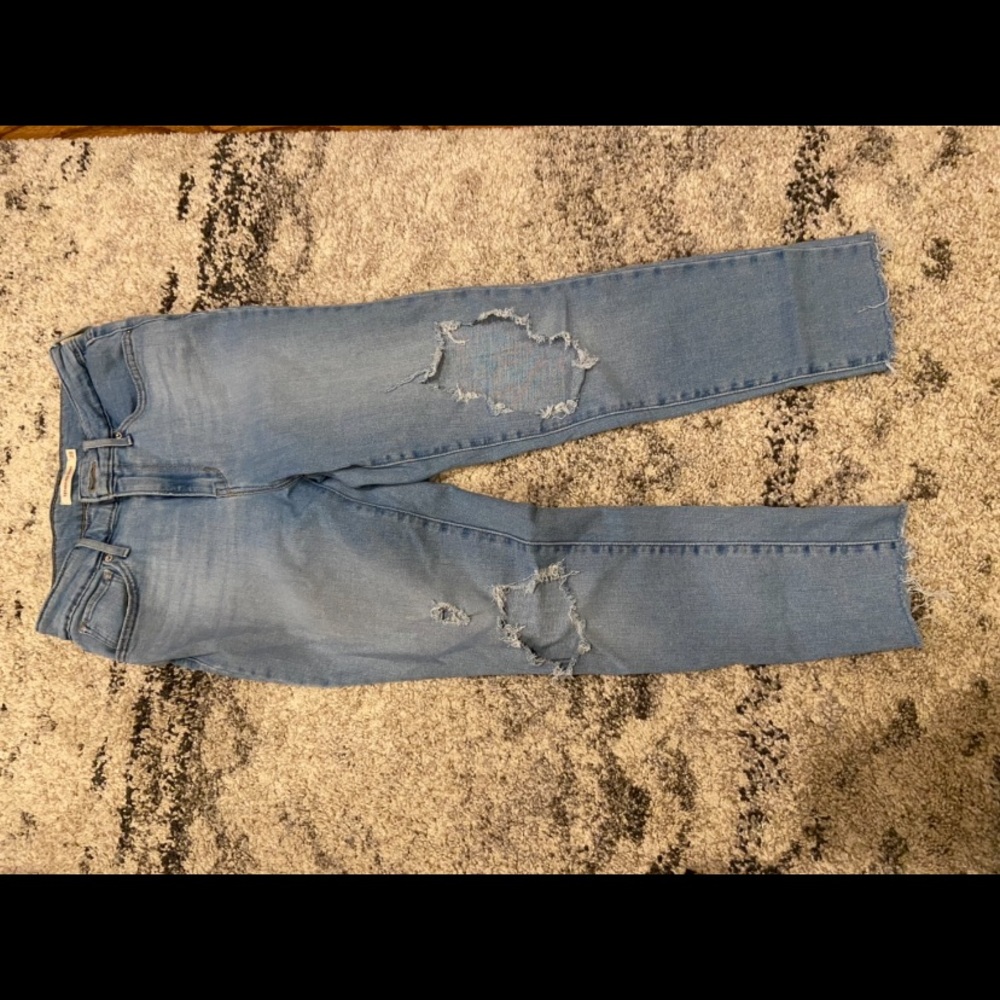 Levi high-rise cropped skinny jeans